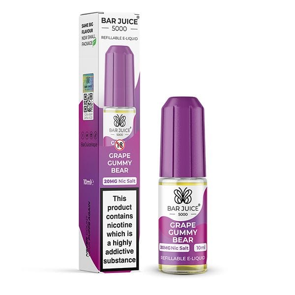 5mg / Grape Gummy Bear Bar Juice 5000 10ml Nic Salts