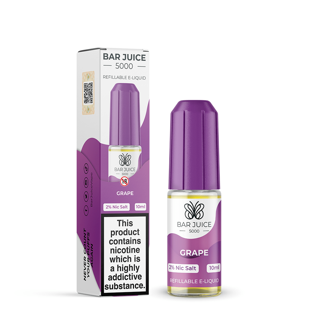 20mg / Grape Bar Juice 5000 10ml Nic Salts