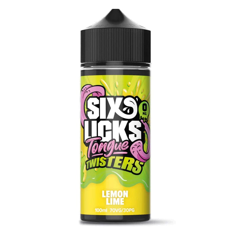 Lemon Lime Six Licks Tongue Twisters 100ml Shortfills