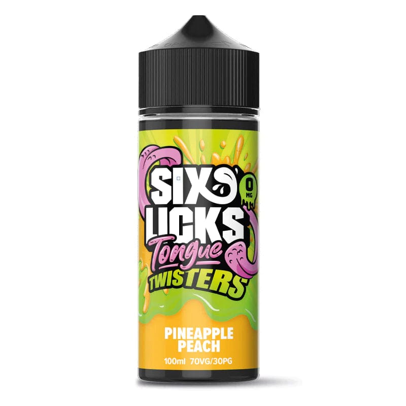 Pineapple Peach Six Licks Tongue Twisters 100ml Shortfills