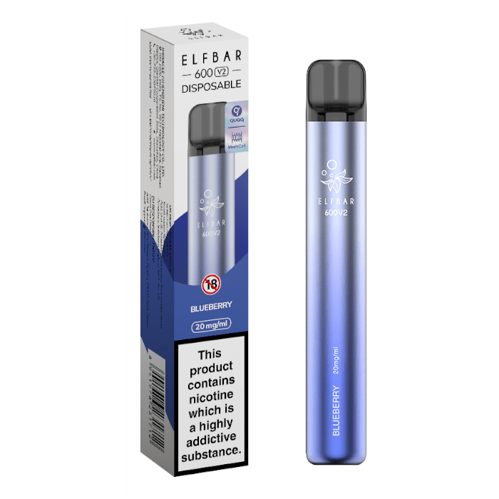 Blueberry Elfbar V2 600 Puff Disposable Vape