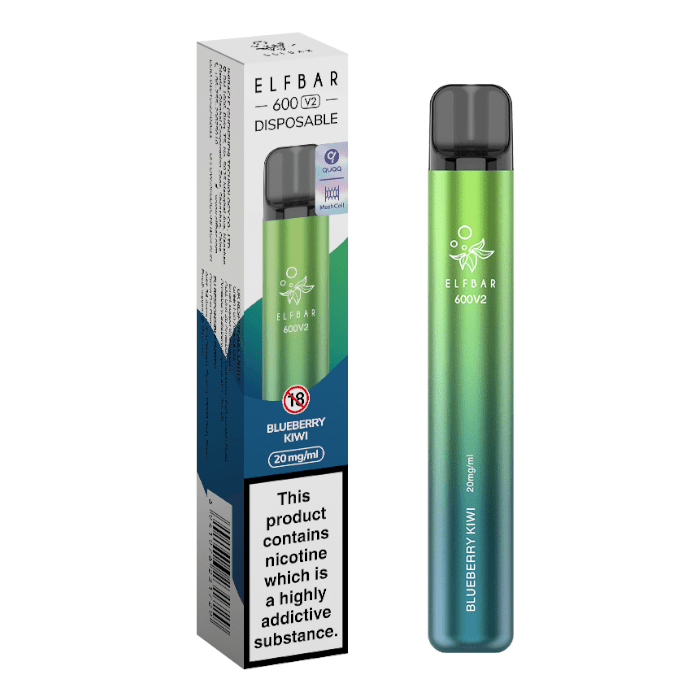 Blueberry Kiwi Elfbar V2 600 Puff Disposable Vape