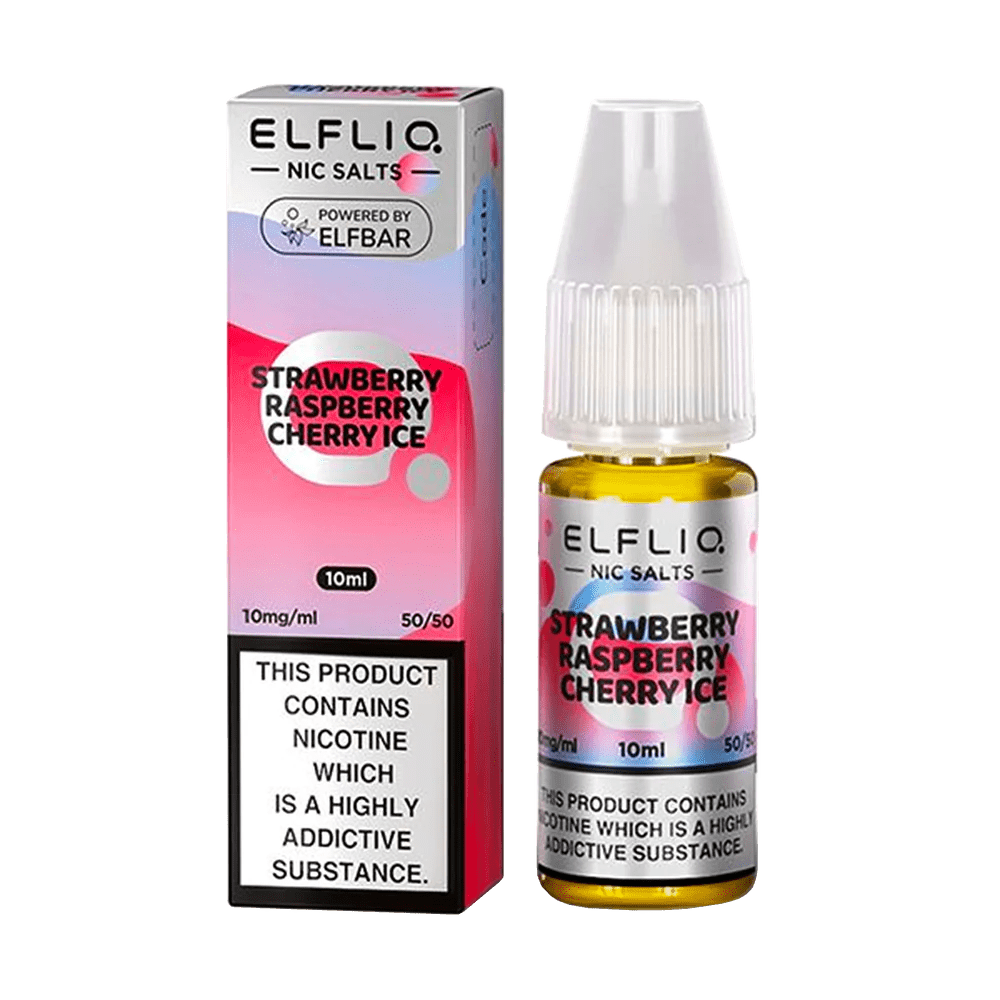 10mg / Strawberry Raspberry Cherry Ice Elfliq By Elfbar 10ml Nic Salts