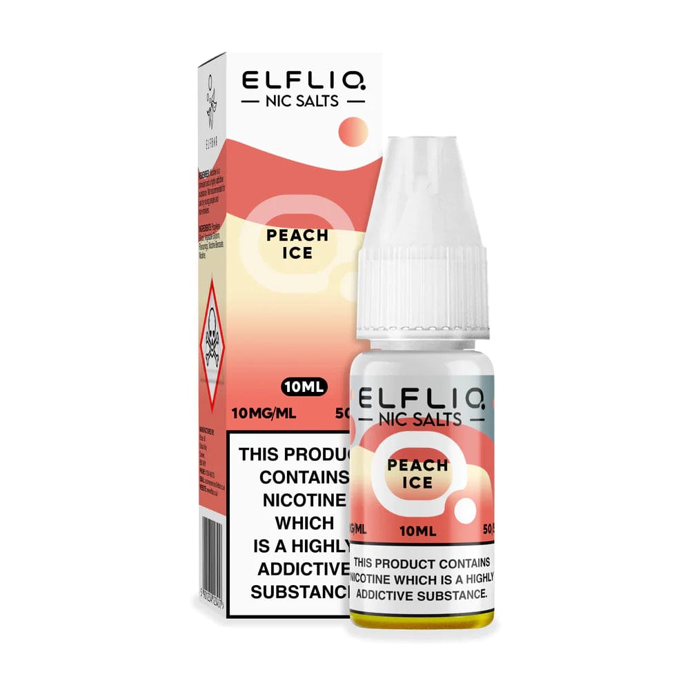 10mg / Peach Ice Elfliq By Elfbar 10ml Nic Salts