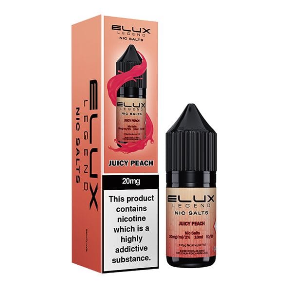 20mg / Juicy Peach Elux Legend 10ml Nic Salts