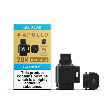 Blue Raspberry Gold Bar Apollo 20k Tanks & Refill