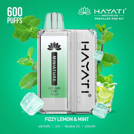 Fizzy Lemon & Mint Hayati Miniature 600 Pod Kit
