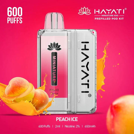 Peach Ice Hayati Miniature 600 Pod Kit