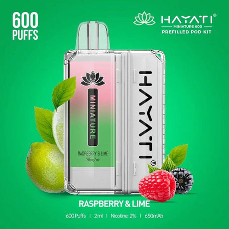Raspberry & Lime Hayati Miniature 600 Pod Kit