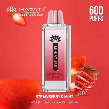 Strawberry & Mint Hayati Miniature 600 Pre-filled Pod