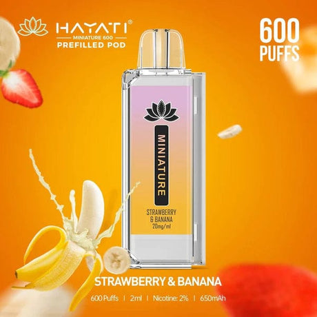 Strawberry & Banana Hayati Miniature 600 Pre-filled Pod