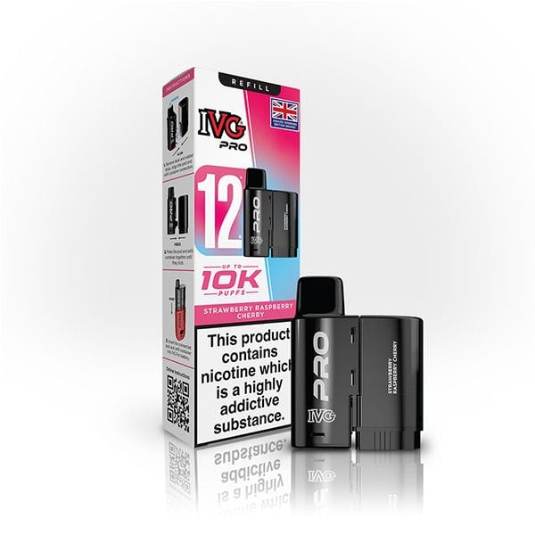 Strawberry Raspberry Cherry IVG PRO 12 Prefilled Pod