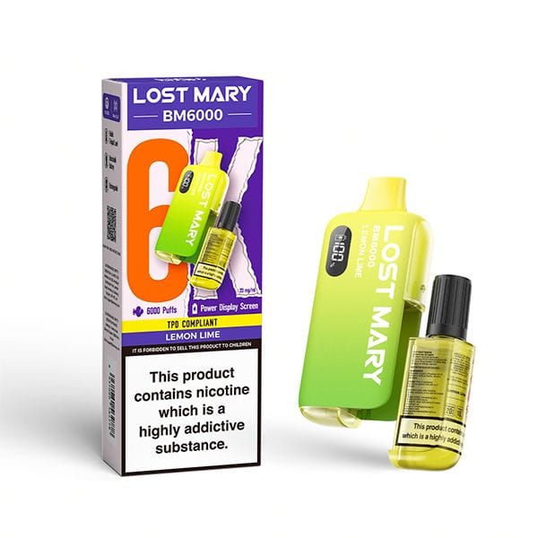 Lemon Lime Lost Mary BM6000 Disposable Vape