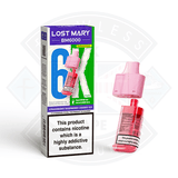 Strawberry Raspberry Cherry Ice Lost Mary BM6000 Prefilled Pod