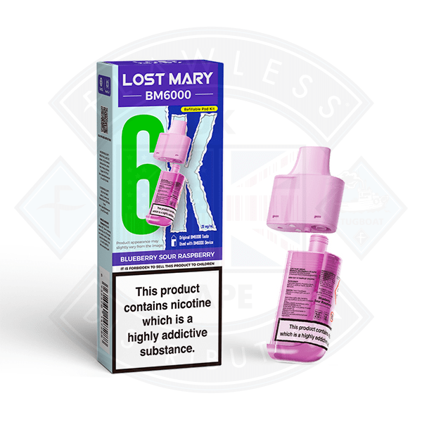 Blueberry Sour Raspberry Lost Mary BM6000 Prefilled Pod