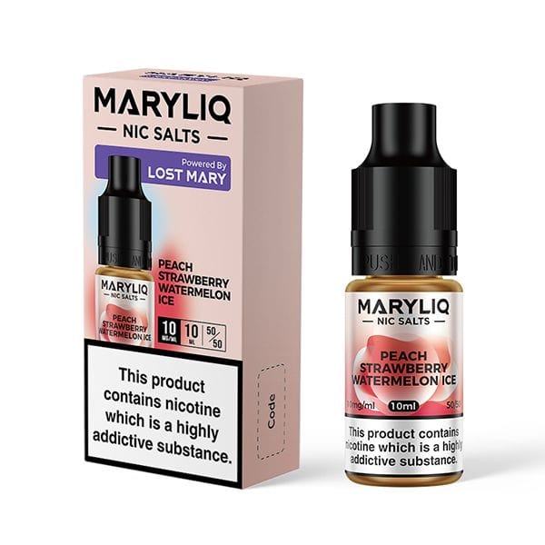 Peach Strawberry Watermelon / 10mg Maryliq 10ml Nic Salts