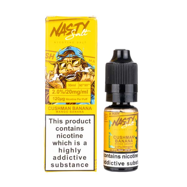 10mg / Cushman Banana Nasty Juice 10ml Nic Salts