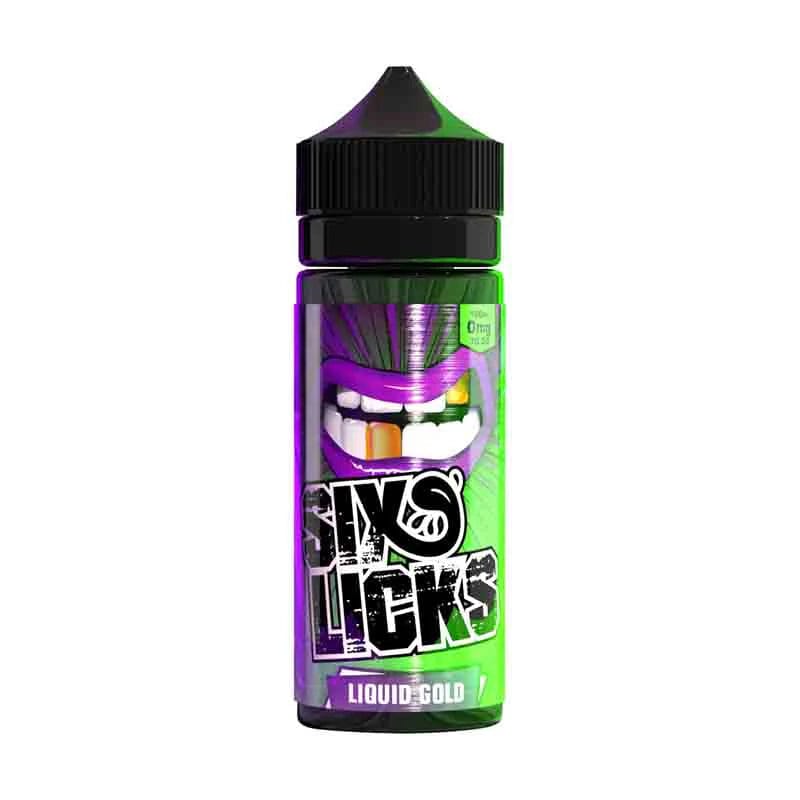 Liquid Gold Six Licks 100ml Shortfill