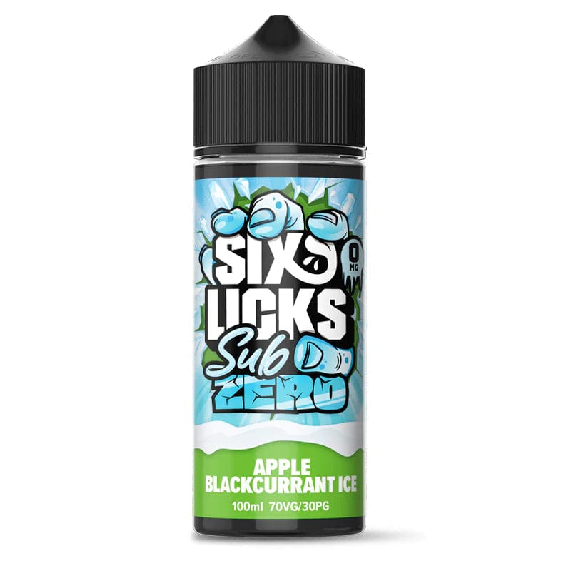 Apple Blackcurrant Ice Six Licks Sub Zero 100ml Shortfills