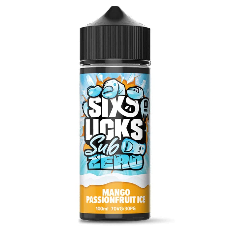 Mango Passionfruit Ice Six Licks Sub Zero 100ml Shortfills