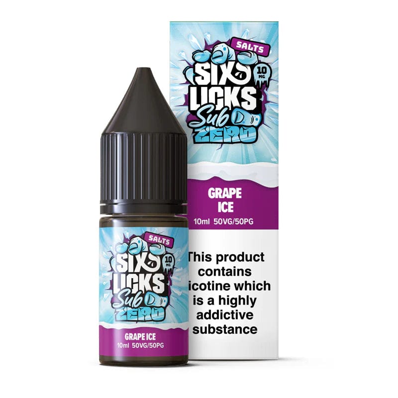 Grape Ice / 10mg Six Licks Sub Zero Nic Salts