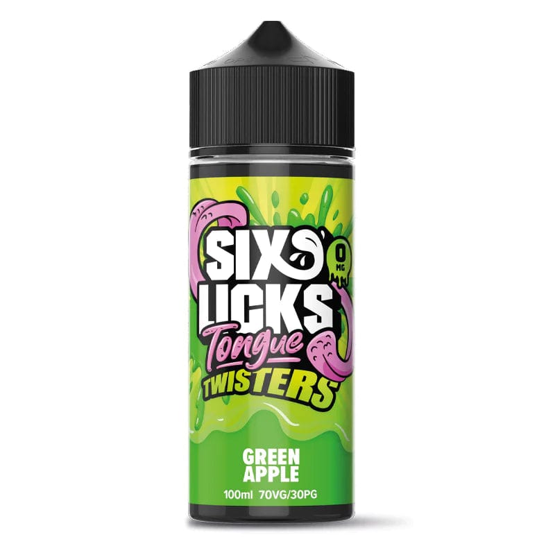 Green Apple Six Licks Tongue Twisters 100ml Shortfills