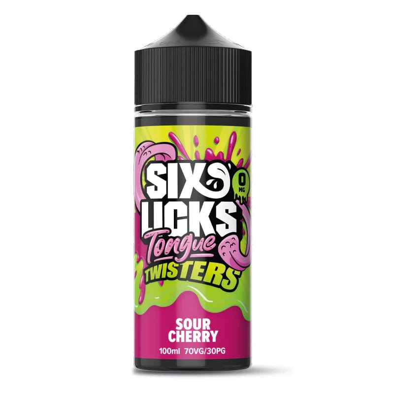 Sour Cherry Six Licks Tongue Twisters 100ml Shortfills