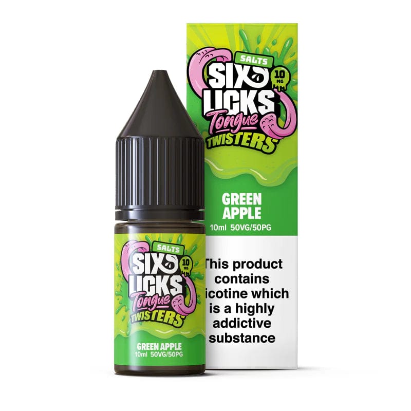 Green Apple / 10mg Six Licks Tongue Twisters Nic Salts