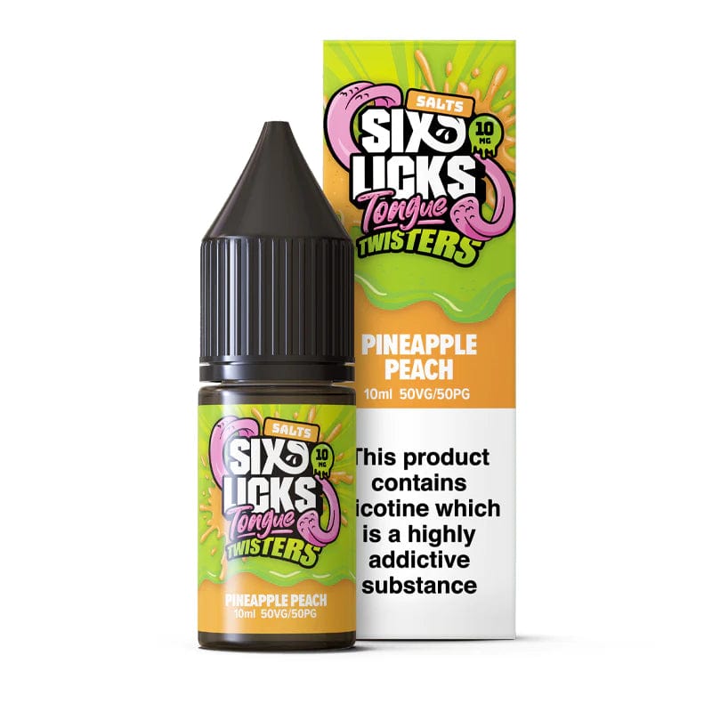 Pineapple Peach / 10mg Six Licks Tongue Twisters Nic Salts