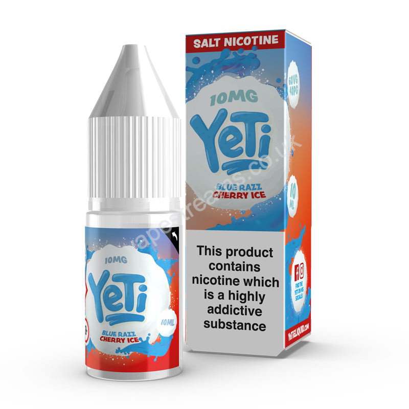 5mg / Blue Razz Cherry Ice Yeti 10ml Nic Salts